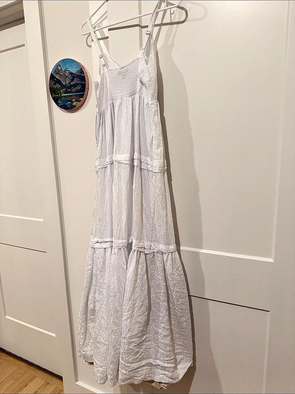 Simply Vera Wang Tiered Maxi Dress in White Size XS Like New